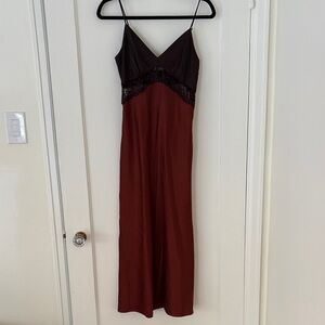 Abercrombie & Fitch Black and Brown Slip Dress
